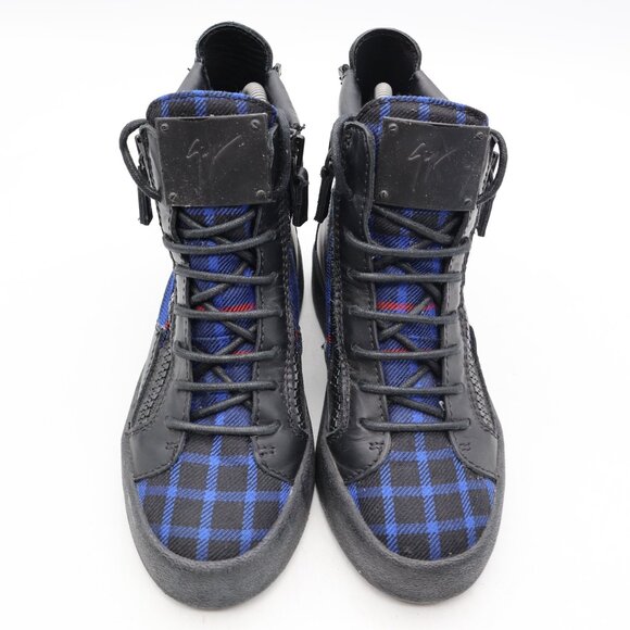 Giuseppe Zanotti Gerard Plaid Women's EU 35.5 Mid Top Sneakers Lace Up - Picture 2 of 11